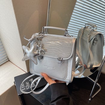 Ženska crossbody torba, 2025 korejski stil, inspirirana sveučilištem, minimalistička, s dvije pretince