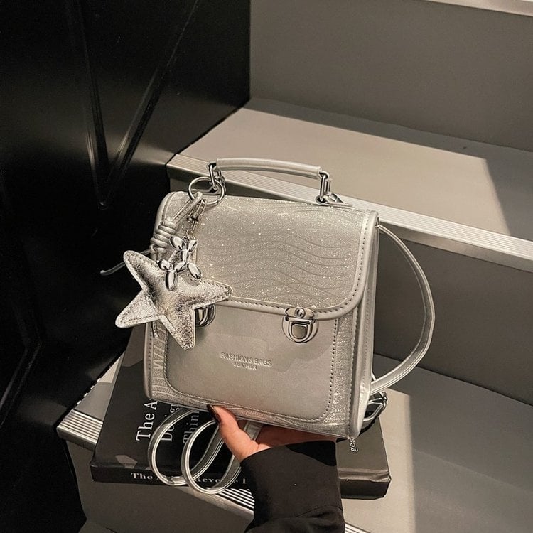 Ženska crossbody torba, 2025 korejski stil, inspirirana sveučilištem, minimalistička, s dvije pretince