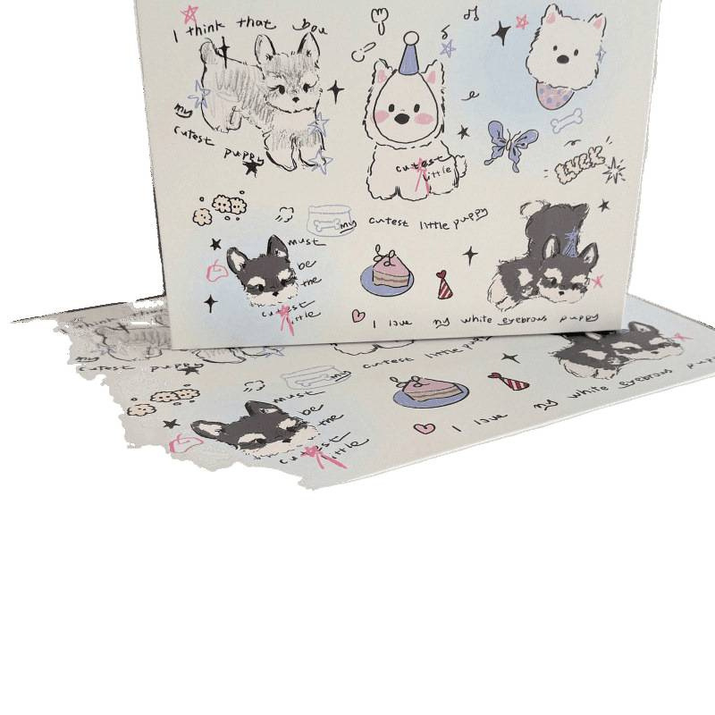 Cutie cadou magnetică cu ilustrație de pui Schnauzer, cutie pentru ziua de naștere și depozitare, ambalaj drăguț