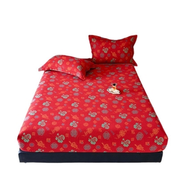 Cearșaf din bumbac, jacquard dublu strat, cu acoperire completă, protecție anti-praf pentru saltea, protecție pentru toate anotimpurile