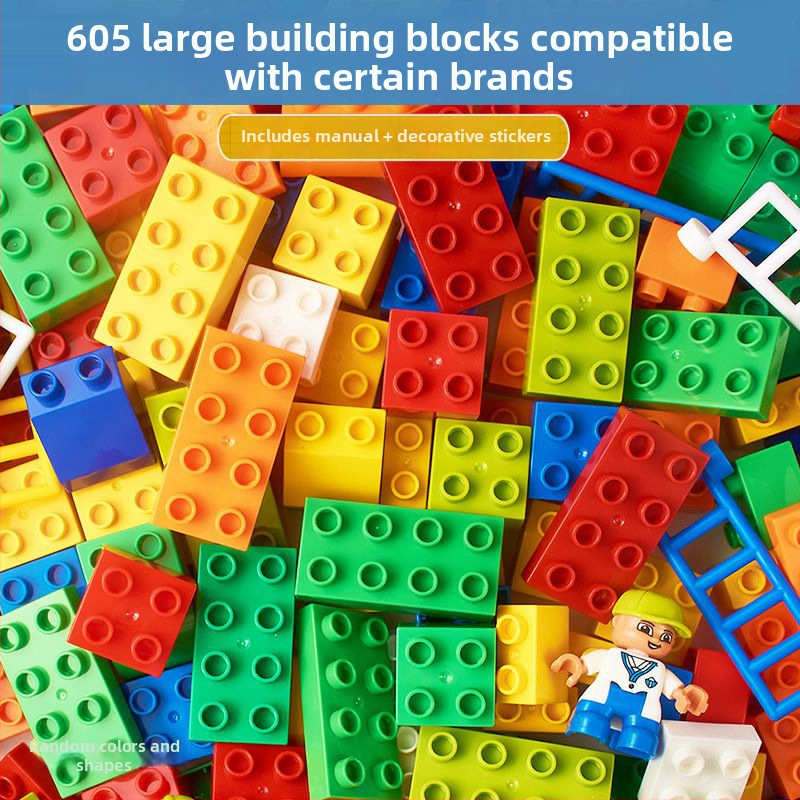 Vzdelávacie bloky s veľkými dielmi pre deti 4–6 rokov, kompatibilné s LEGO, praktická a rozvíjajúca hra