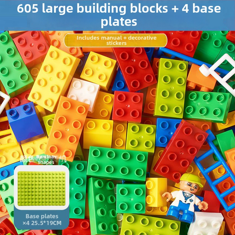 Vzdelávacie bloky s veľkými dielmi pre deti 4–6 rokov, kompatibilné s LEGO, praktická a rozvíjajúca hra