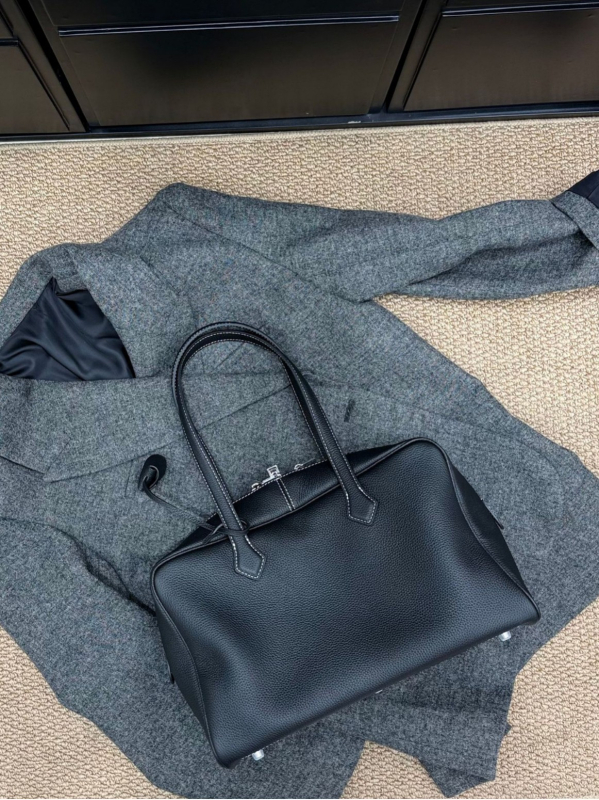 Ženska tote torba od prave kože, velika zapremina, Boston stil