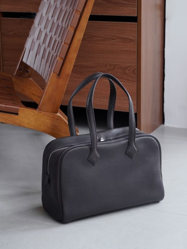 Ženska tote torba od prave kože, velika zapremina, Boston stil