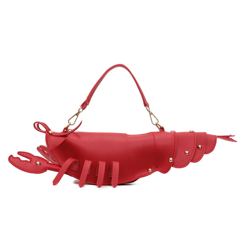 Lobster torbica s dizajnom riveta, 2025 modna crossbody torba PU, okruglog oblika