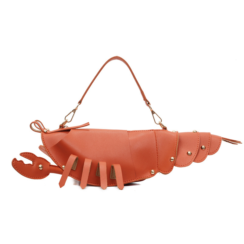 Lobster torbica s dizajnom riveta, 2025 modna crossbody torba PU, okruglog oblika
