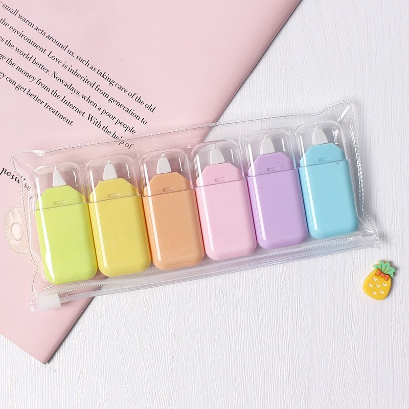Bandă corectoare pentru elevi – mică, dreptunghiulară, în culori gradient, design drăguț