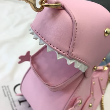 Crossbody torba u školjkastom stilu s 3D dinosaurus motívom, jedinstvenim nitima i dizajnom crtane životinje