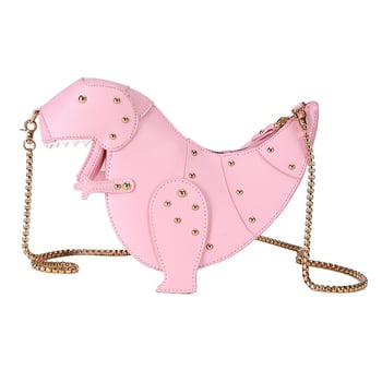 Crossbody torba u školjkastom stilu s 3D dinosaurus motívom, jedinstvenim nitima i dizajnom crtane životinje