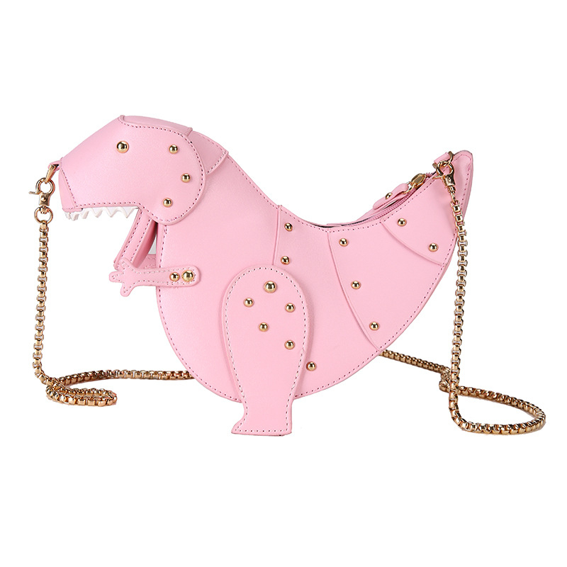 Crossbody torba u školjkastom stilu s 3D dinosaurus motívom, jedinstvenim nitima i dizajnom crtane životinje