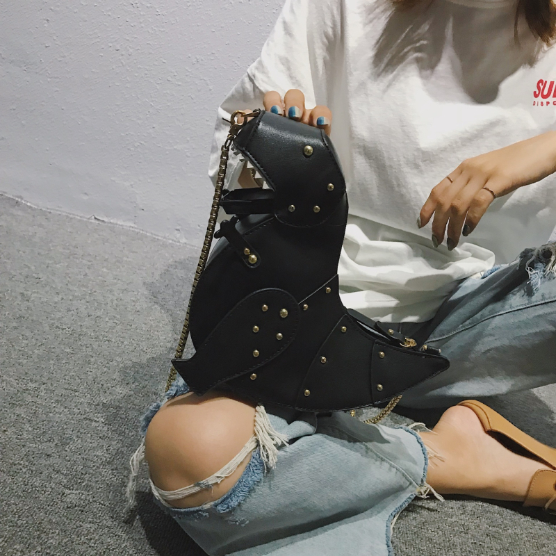 Crossbody torba u školjkastom stilu s 3D dinosaurus motívom, jedinstvenim nitima i dizajnom crtane životinje