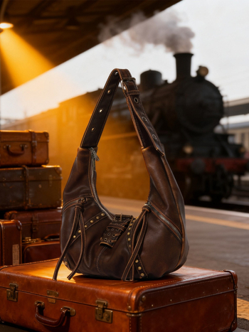 Ženska retro torbica s nitima, velika zapremina, moderna ramenska crossbody torba u obliku dumplinga, visoko kvaliteta tekstura