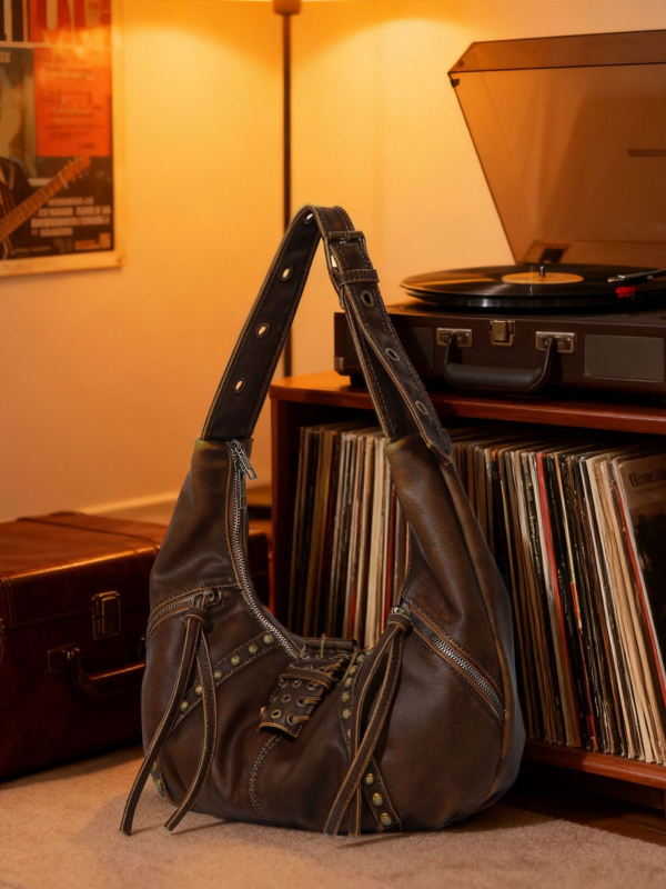 Ženska retro torbica s nitima, velika zapremina, moderna ramenska crossbody torba u obliku dumplinga, visoko kvaliteta tekstura