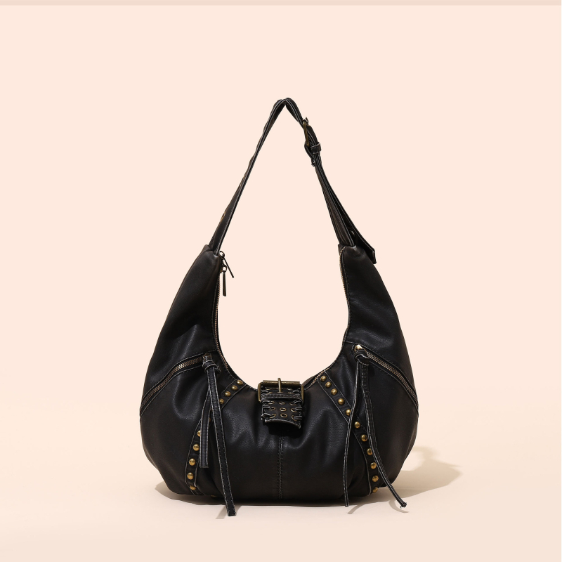Ženska retro torbica s nitima, velika zapremina, moderna ramenska crossbody torba u obliku dumplinga, visoko kvaliteta tekstura