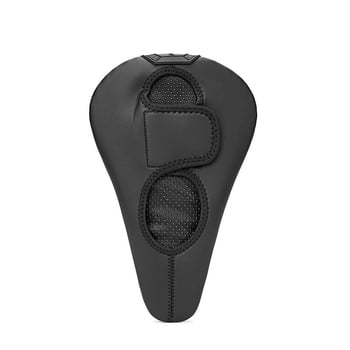 Kožna vodootporna navlaka za sjedalo planinskog bicikla s Velcro trakom, crna