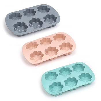 Set de 6 forme din silicon pentru prăjituri, cu petale 3D, pentru coacere și abur – forme pentru hrana copiilor