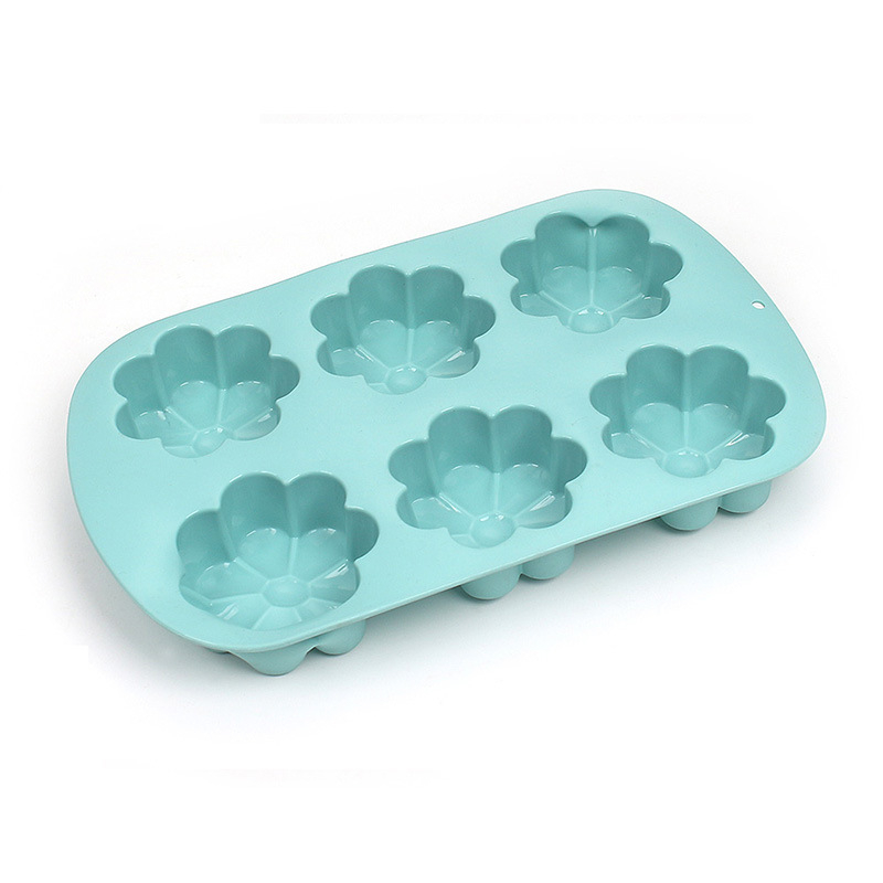 Set de 6 forme din silicon pentru prăjituri, cu petale 3D, pentru coacere și abur – forme pentru hrana copiilor