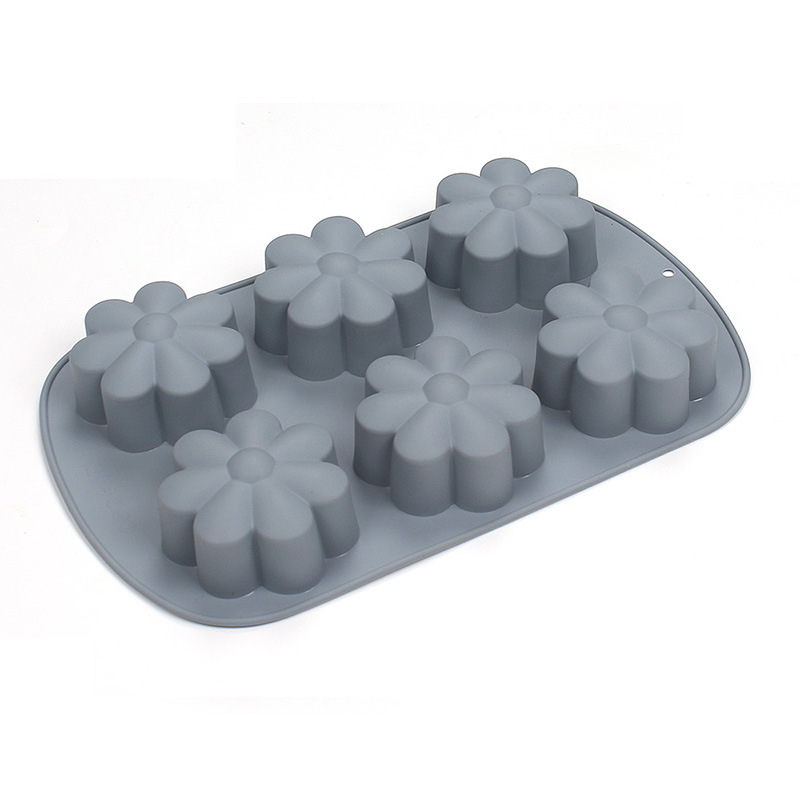 Set de 6 forme din silicon pentru prăjituri, cu petale 3D, pentru coacere și abur – forme pentru hrana copiilor