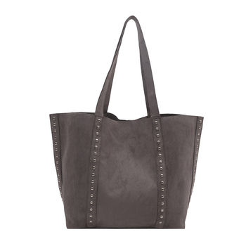 Torbica Tote od kože jelena, srednje veličine, s metalnim rivetama, za nošenje preko ramena, retro stil