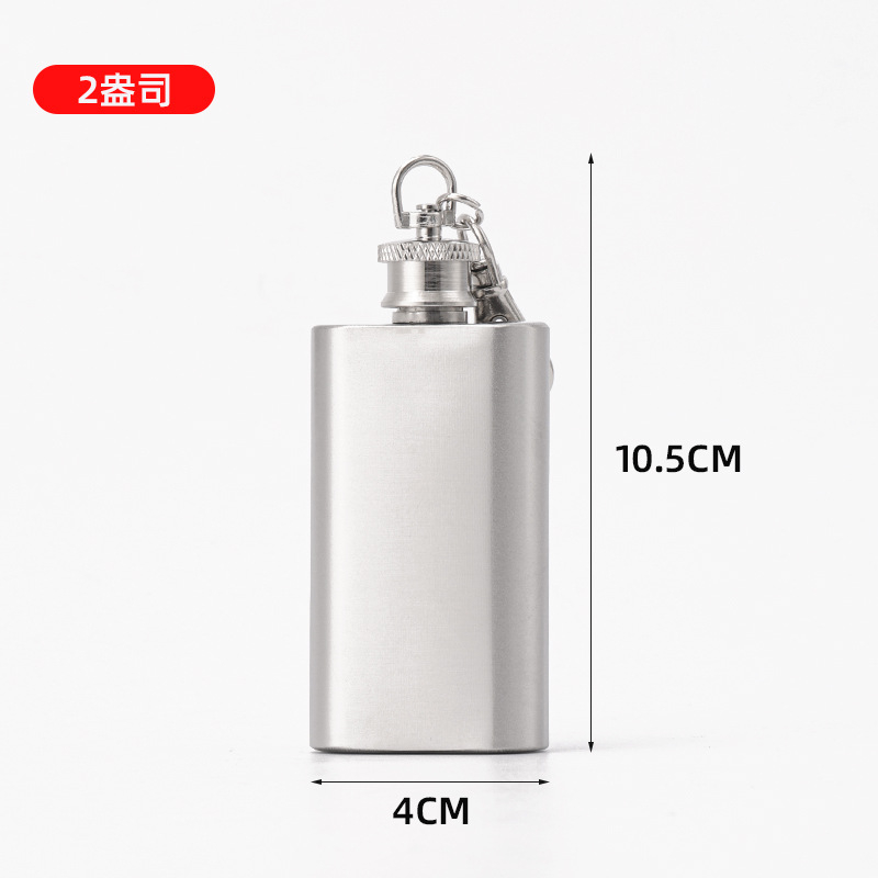 Flască din oțel inoxidabil, 1–10 oz, portabilă pentru exterior, finisaj natural