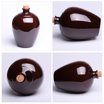 Recipient ceramic pentru vin, teracotă, stil antic, sigilat, vas retro pentru vin