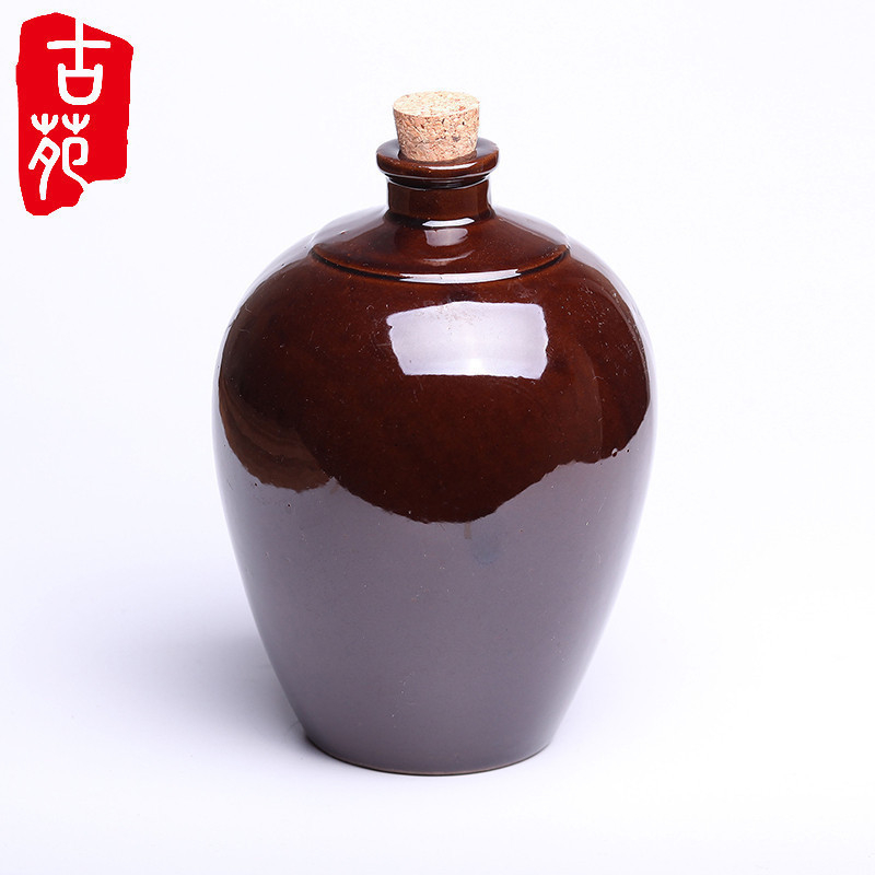 Recipient ceramic pentru vin, teracotă, stil antic, sigilat, vas retro pentru vin