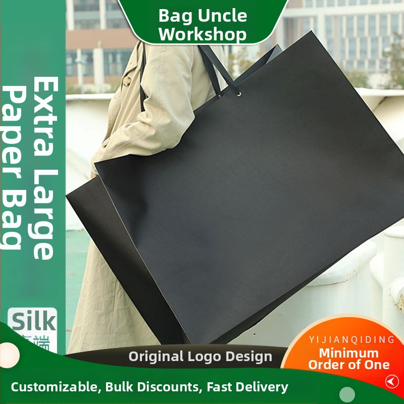 În stoc: sacoșe de cadouri de mari dimensiuni și sacoșe simple pentru cumpărături, roșu-negru din carton, imprimare logo personalizată
