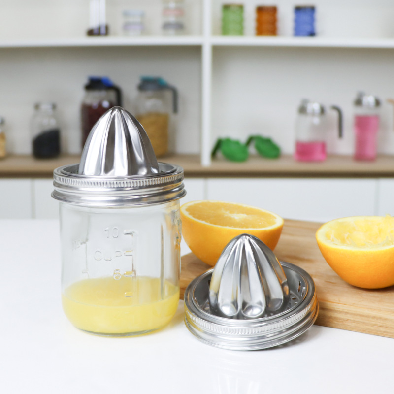 Stoarceur manual Mason jar, din oțel inoxidabil 304, pentru portocale și lămâi