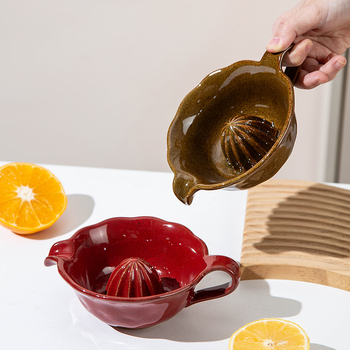 Storcător manual de lămâie, ceramic, pentru jumătăți de grapefruit și portocale, ustensilă de bucătărie, bol pentru hrana bebelușilor