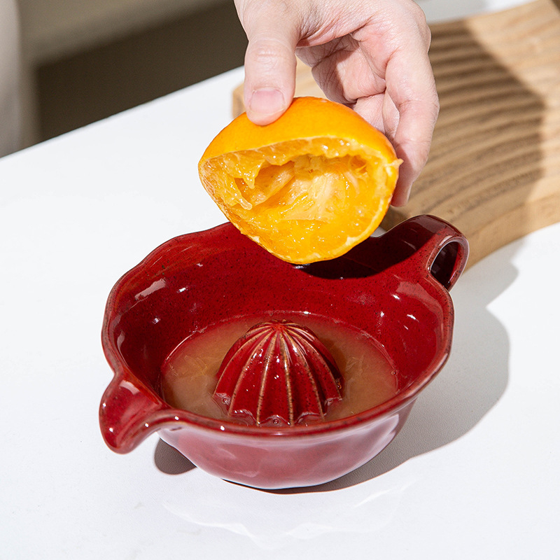 Storcător manual de lămâie, ceramic, pentru jumătăți de grapefruit și portocale, ustensilă de bucătărie, bol pentru hrana bebelușilor