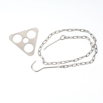 Трипод от неръждаема стомана за къмпинг — огън на открито, висящ котел и пикникова барбекю стойка, ултралек