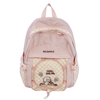 Školski ruksak s minimalističkim dizajnom, inspiriran japanskim i Harajuku stilom, lagani najlon, unisex za učenike srednjih škola.