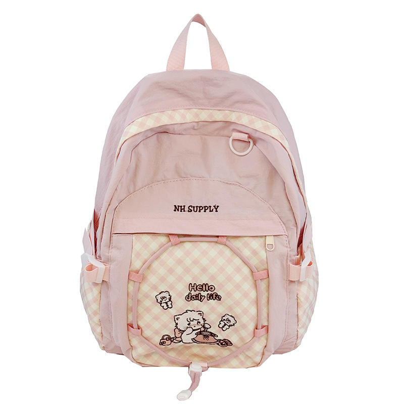 Školski ruksak s minimalističkim dizajnom, inspiriran japanskim i Harajuku stilom, lagani najlon, unisex za učenike srednjih škola.