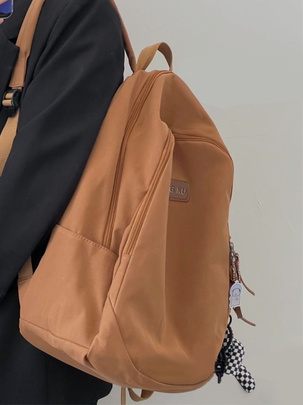 Harajuku stil jednobojni ruksak, unisex, svakodnevni platneni ruksak s velikim kapacitetom