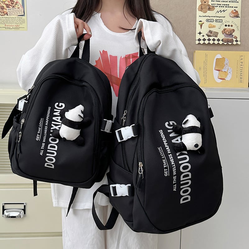 Ruksak za školu velikog kapaciteta za studente, Harajuku inspiriran, najlon, za 16-inčni laptop, ulično-modni stil