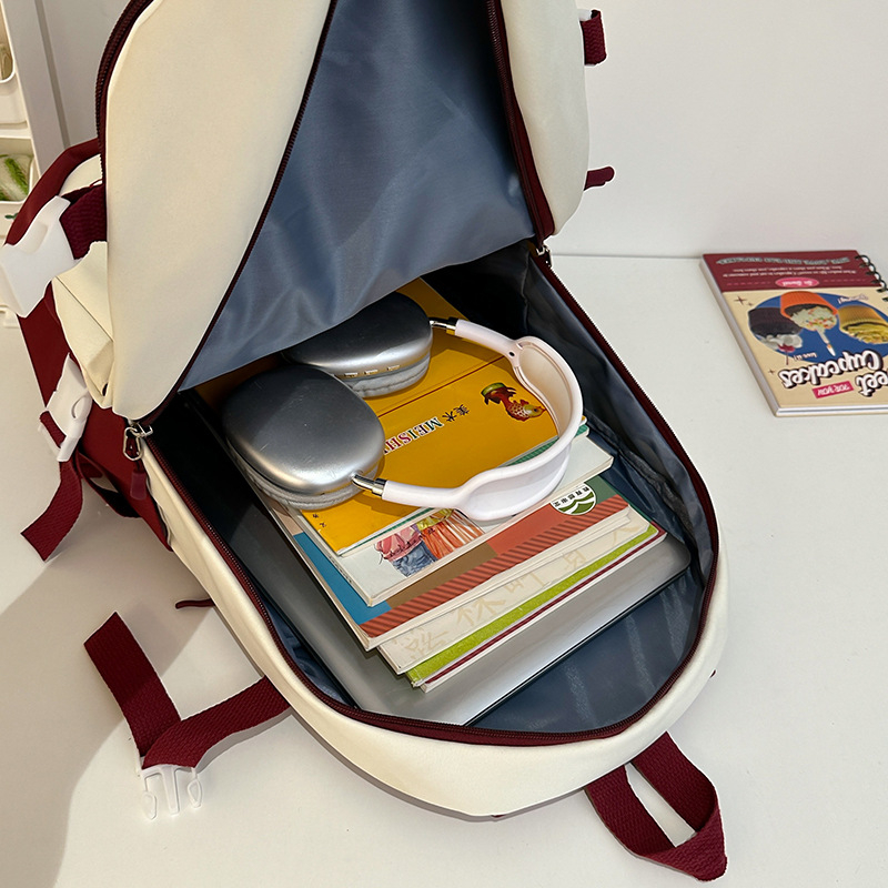 Ruksak za školu velikog kapaciteta za studente, Harajuku inspiriran, najlon, za 16-inčni laptop, ulično-modni stil