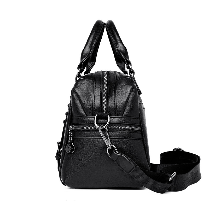 Ženska moto torba 2024 - teksturirana, moderan korejski stil, za ramena i crossbody, vintage izgled