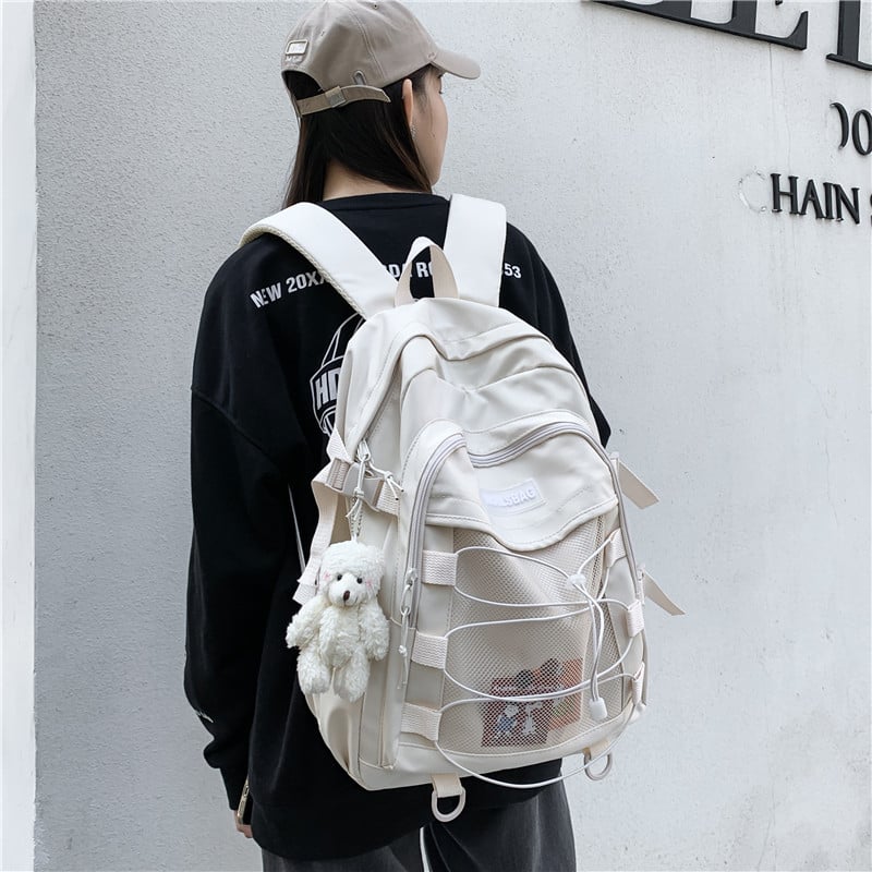 Minimalistički školski ruksak, inspiriran japanskim stilom, Instagram stil, casual putni ruksak, moderan izgled, svestran za studente.