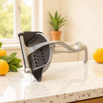 Storcător manual pentru fructe, compact pentru uz casnic, pentru lămâie și rodie, separator de suc, aliaj de aluminiu, multifuncțional
