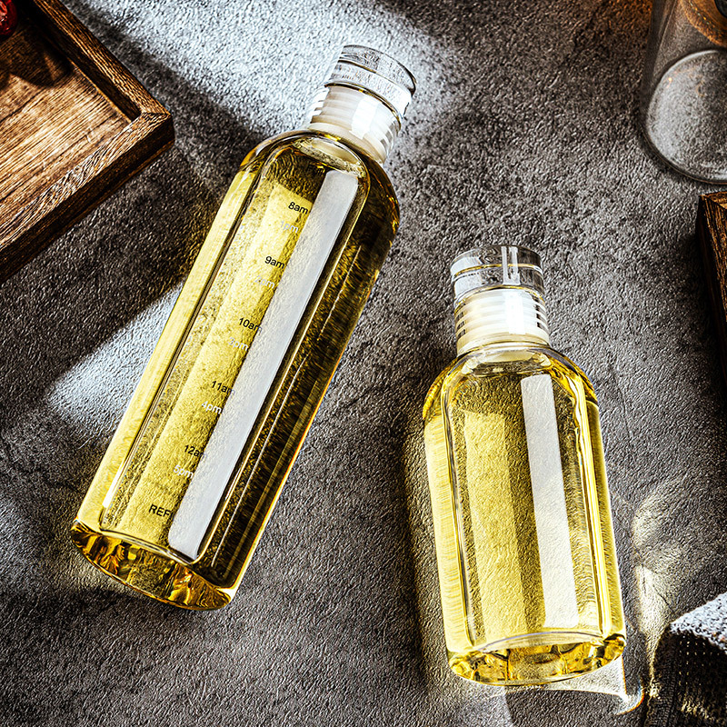 Sticlă de vin din sticlă borosilikat, capac etanș, recipient pentru infuzie cu ginseng, design minimalist, cu marcaje de măsurare.
