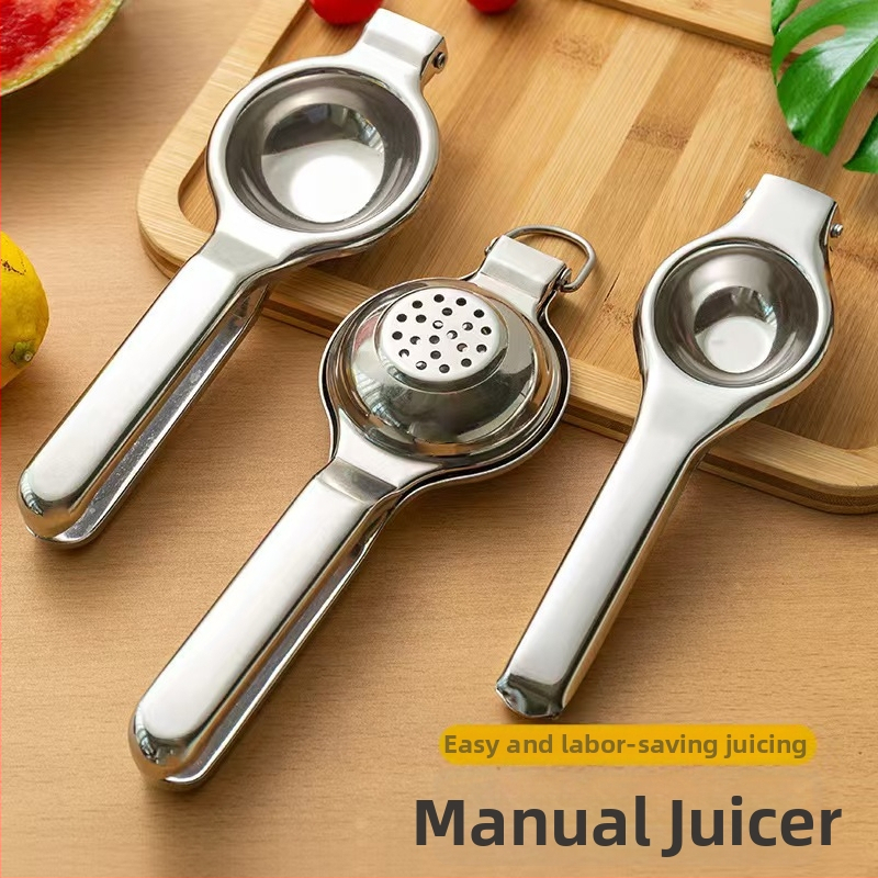 Storcător manual din oțel inoxidabil pentru lămâi și portocale, mare, portabil, cu inel, bucătărie