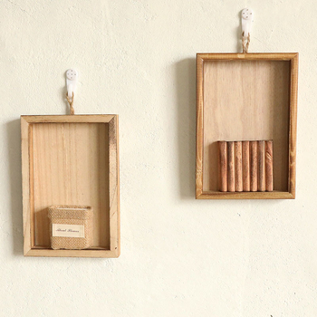 Ramă foto din lemn masiv, stil nordic, lucrată manual, pentru montare pe perete, decor de perete pentru sufragerie și balcon