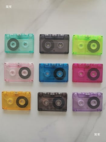 Casetă transparentă color, 45 de minute, pentru pick-up și înregistrare, înregistrare nostalgică
