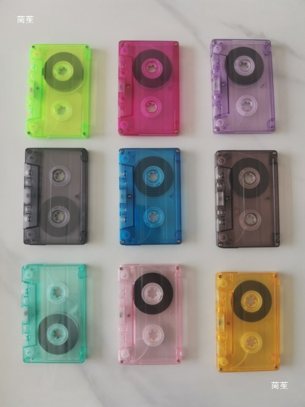 Casetă transparentă color, 45 de minute, pentru pick-up și înregistrare, înregistrare nostalgică