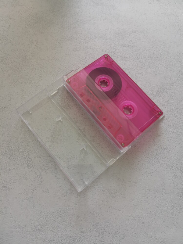 Casetă transparentă color, 45 de minute, pentru pick-up și înregistrare, înregistrare nostalgică
