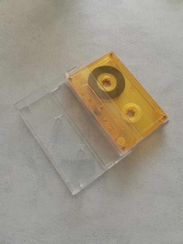 Casetă transparentă color, 45 de minute, pentru pick-up și înregistrare, înregistrare nostalgică