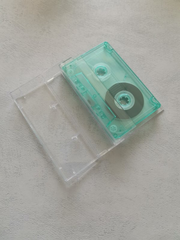 Casetă transparentă color, 45 de minute, pentru pick-up și înregistrare, înregistrare nostalgică
