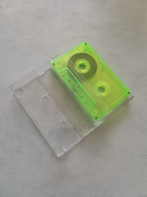 Casetă transparentă color, 45 de minute, pentru pick-up și înregistrare, înregistrare nostalgică