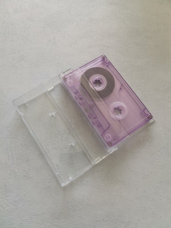 Casetă transparentă color, 45 de minute, pentru pick-up și înregistrare, înregistrare nostalgică