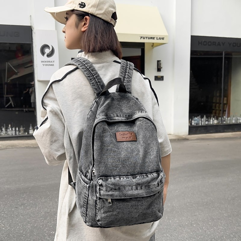 Ženski ruksak od denima velikog kapaciteta, jesenji Harajuku stil, školska i putna torba